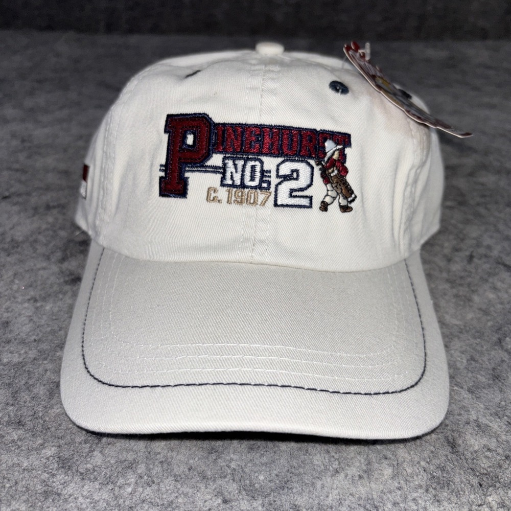 NWT Ahead‎ Classic Cut Pinehurst No. 2 Golf White Baseball Golf Hat Adjustable